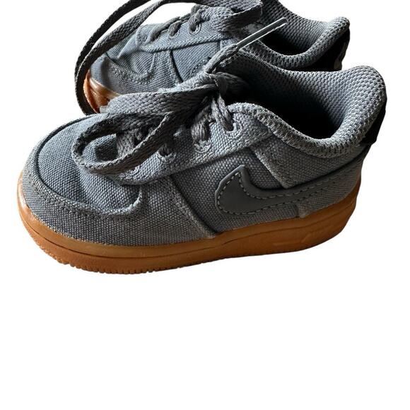 Air Force 1 Low LV8 GS 'Flat Pewter Gum toddler kids boys grey 5 C - Picture 1 of 7